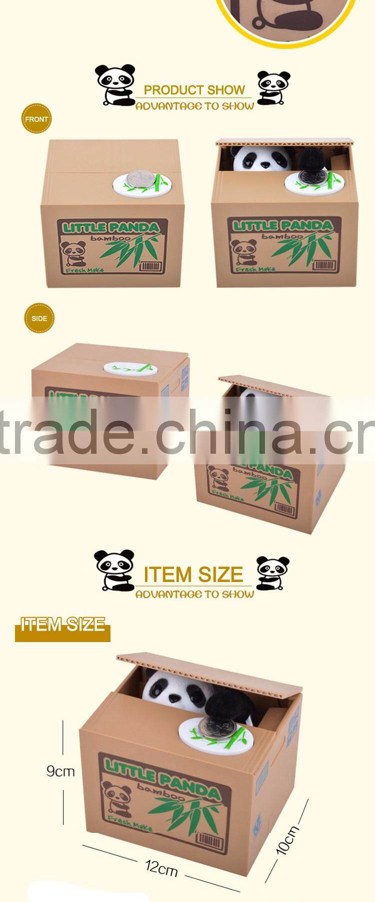 Wholesale gift items funny panda coin bank for kids