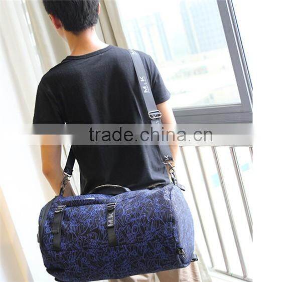 high quality mutifunctional canvas duffle bag sports outdoor travel backpack