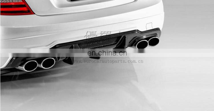 C Class Carbon Fiber rear lip spoiler Diffuser For for W204 C63 4 Door to vorsteiner Style carbon finber diffuser for C63 2012+
