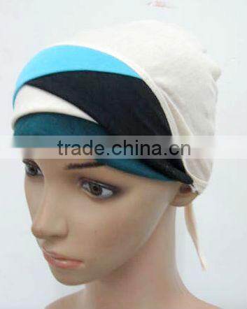 U088 Newest design colorful crossover islamic inner cap muslim underscarf