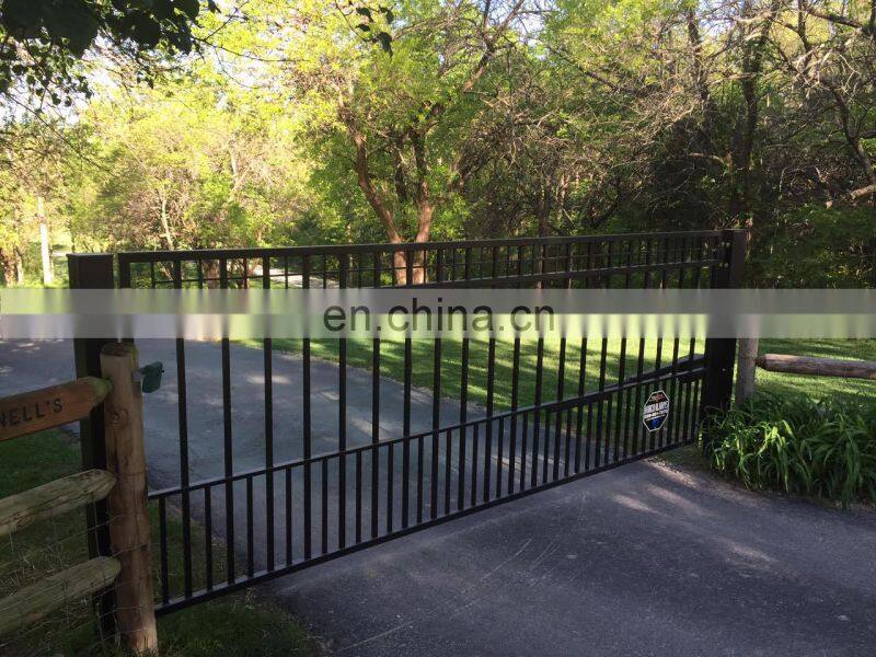 ISO factory cheap decorative metal sliding gate design