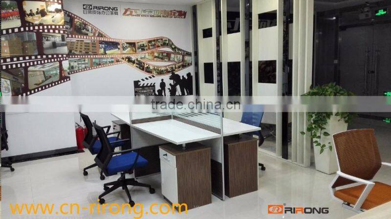 RR-168-2412C desktop melamine allumium alloy edge design office table partition