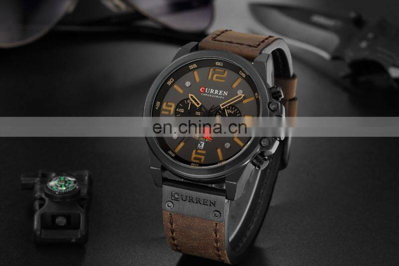 CURREN 8314 Best Hot Sale Men Watches Leather Belt Quartz Drop Shipping Fashionable Casual Oem Custom Logo Mens Watch