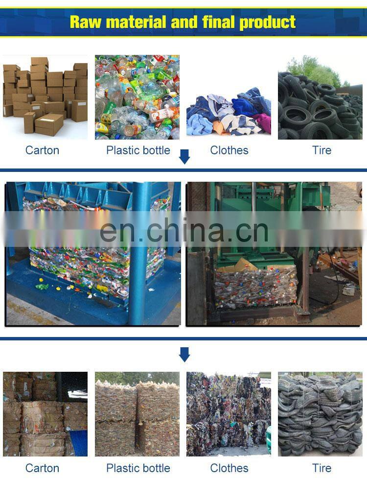 Waste paper baler machine for used clothing plastic baler