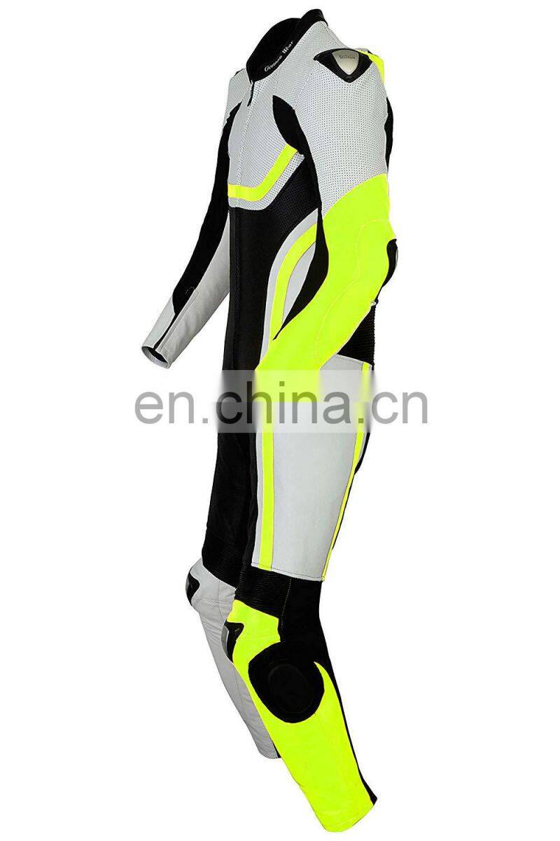 Wholesale Custom Men Motorbike suit Made of Genuine Leather Motorbike suit