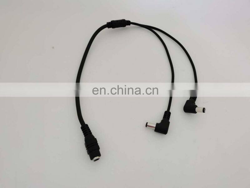 1 to 2 way dc power splitter cable connector 2.1x5.5mm power cable