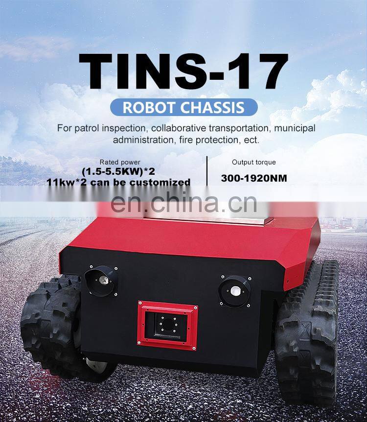Rubber tracked chassis for lawn mower tracked chassis platform with rubber track crawler