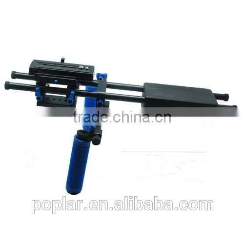 Poplar DSLR Shoulder PAD Support Mount Rig+Hand Grip+Follow Focus+Digital Matte Box M3 Video Movie Kit For DV HDV HD Camcorder D