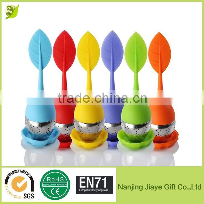 Hot Selling Leaf Shape Silicone Tea Infuser Loose Leaf for Promation