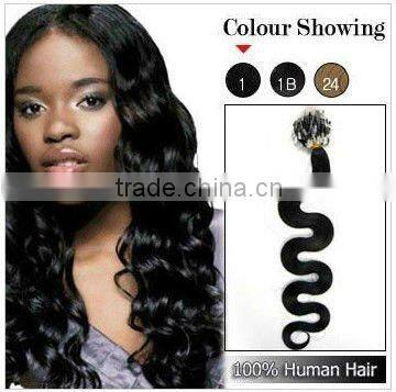 Human Hair Micro Loop Ring Hair Extension/Micro Links Hair Extension