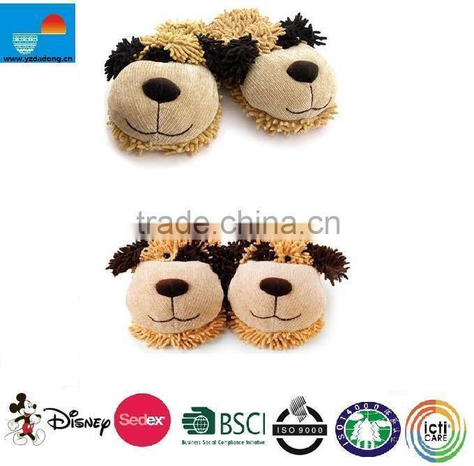 cute pomeranian dog plush indoor room slippers/plush slipper/soft slipper dog toy