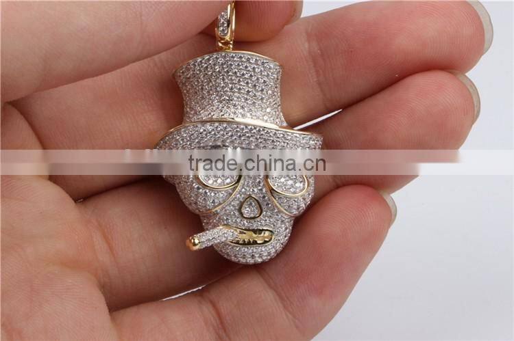 Fashion skull head magician men's necklace pendant 2016