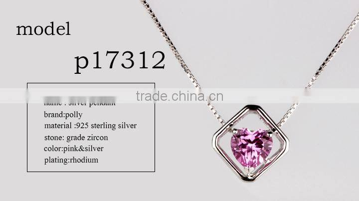 14K fashion necklace white gold pendant sets in dubai