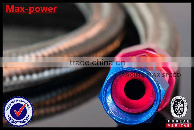 Hot Sale! Oil cooler Hose Fitting 180 degree Push On Hose End AN4 AN6 AN8 AN10 AN12 Blue and Red