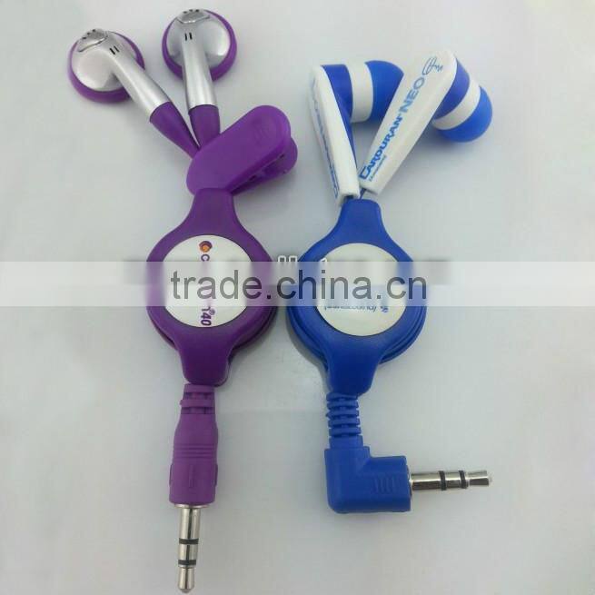 colorful retractable earphones