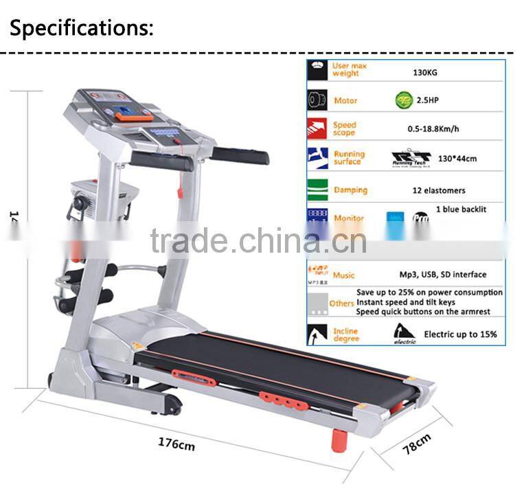 Home use body building portable exercise treadmill fitness equipment