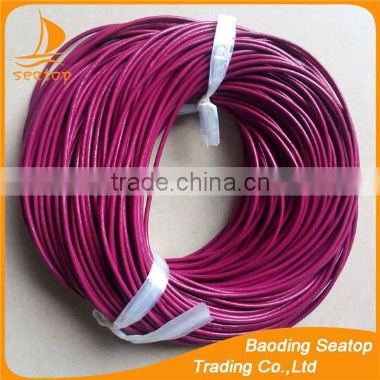 5mm genuine stingray round leather cord for wholesale