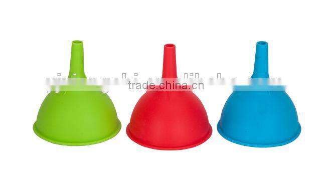 Hot sale colorful Silicone Funnel for Liquid Transfer Powder Transfer 100% Food Grade Silicone