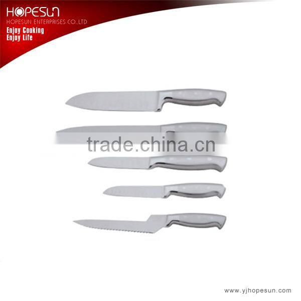 5 piece stainless steel kitchen knife knives set body knife