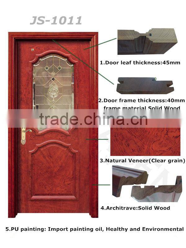 fancy glass wooden door design