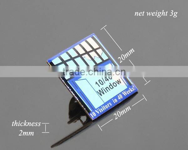 4 Colors Printing With Epoxy Coated Brass Plated Gold Color Emblem Custom Metal Pin Badge