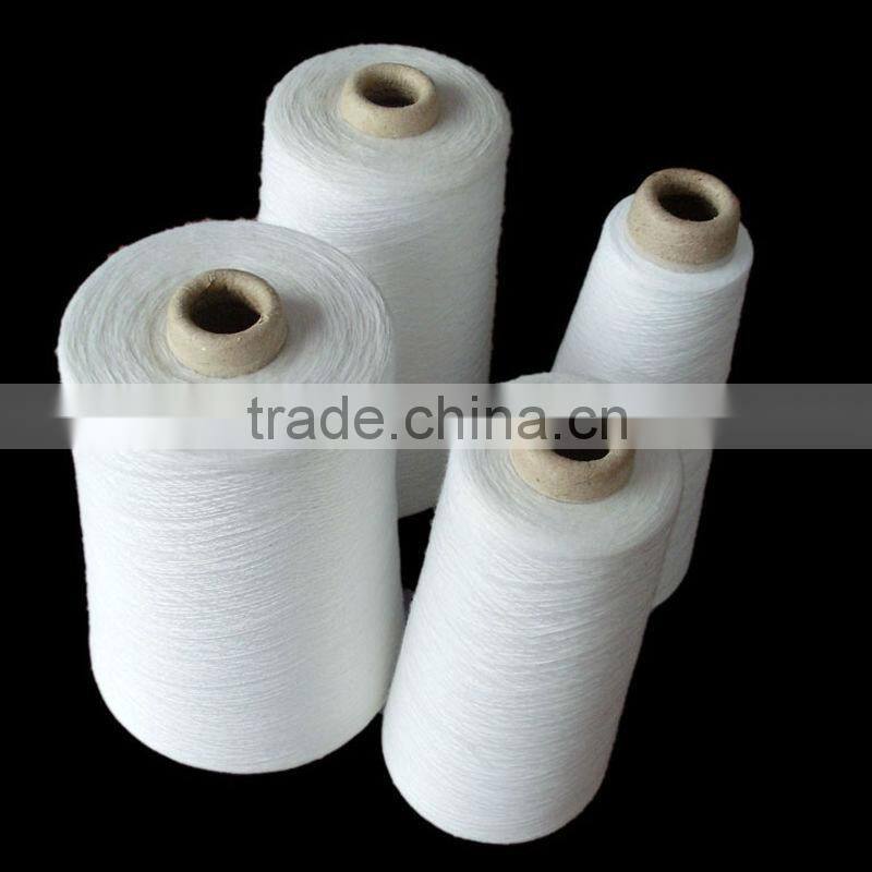 china 100% virgin raw white polyester spun yarn company