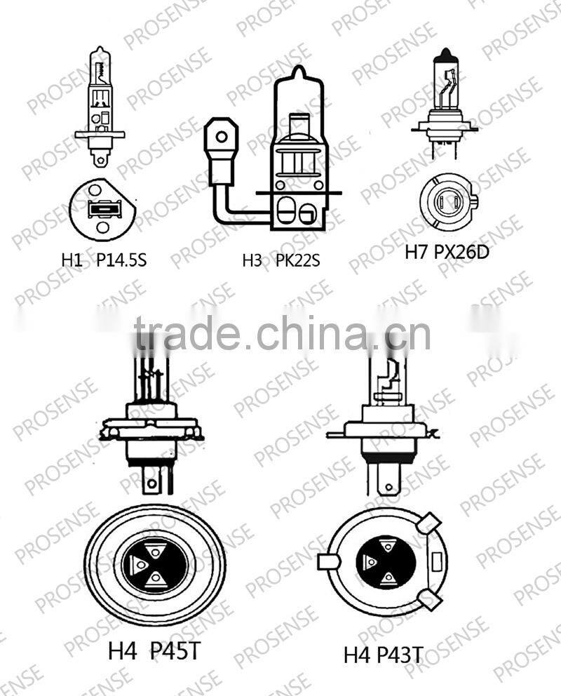 Good Quality H7 12V 55W Clear Car Light Bulb