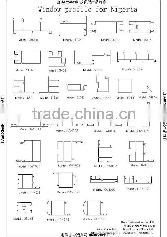 various shape aluminum tile trim/ good looking carpet trim