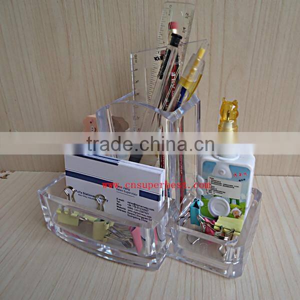 Luxury elegant crystal clear acrylic pen holder