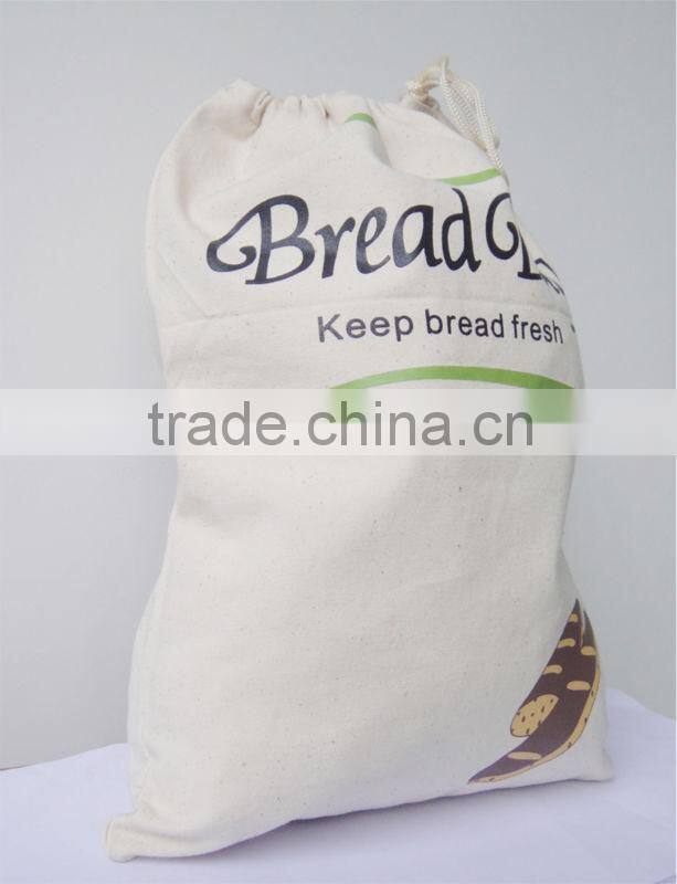 Cheap White Canvas Shopping Drawstring Backpack Bag For Food