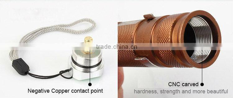 GOREAD C39 focusable high bright rechargeable 18650 T6 flashlight pen light