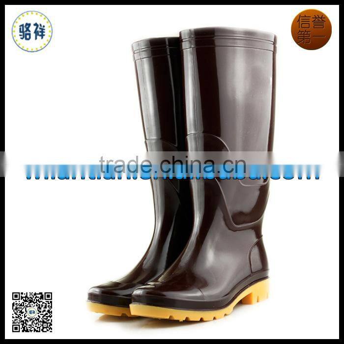 Men PVC Long Farm Shoes Work Rain Boots