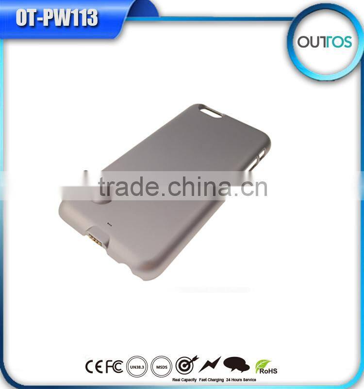 Qi wireless charging power bank 1500mah battery case for iphone 6