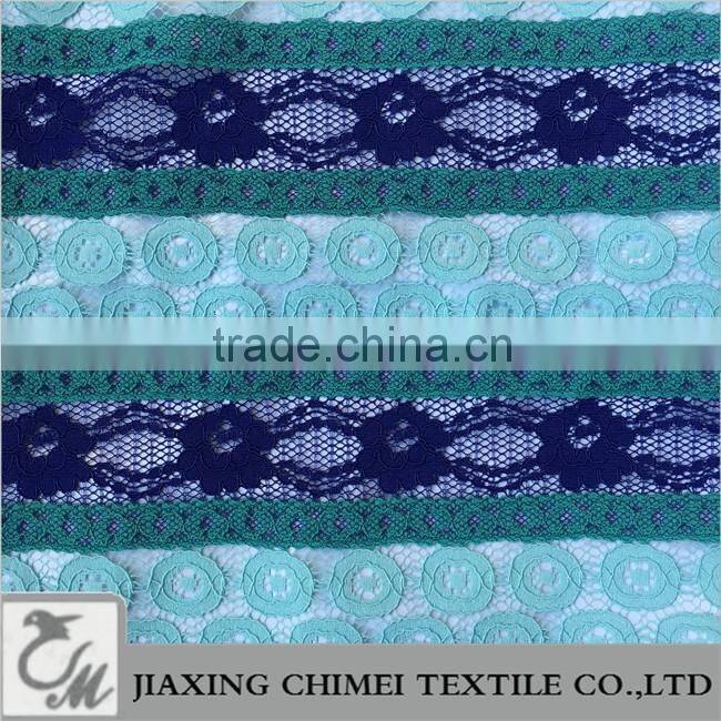 colorful lace fabric bule lace