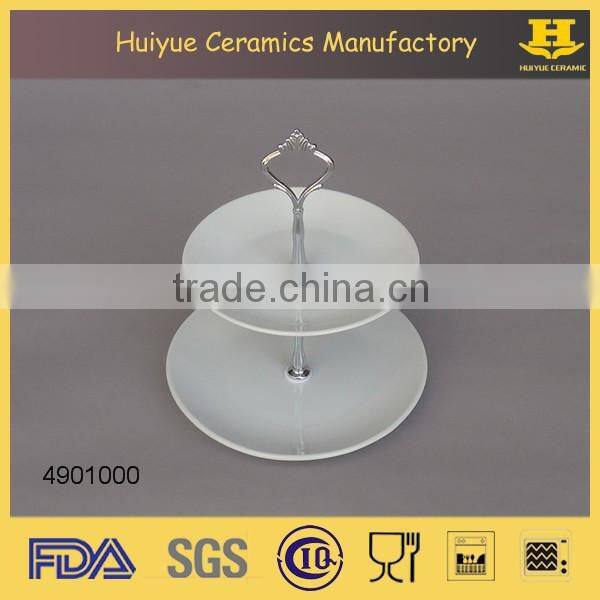 2015 new product factory directly ceramic cake stand, 3 tiers ceramic cake stand