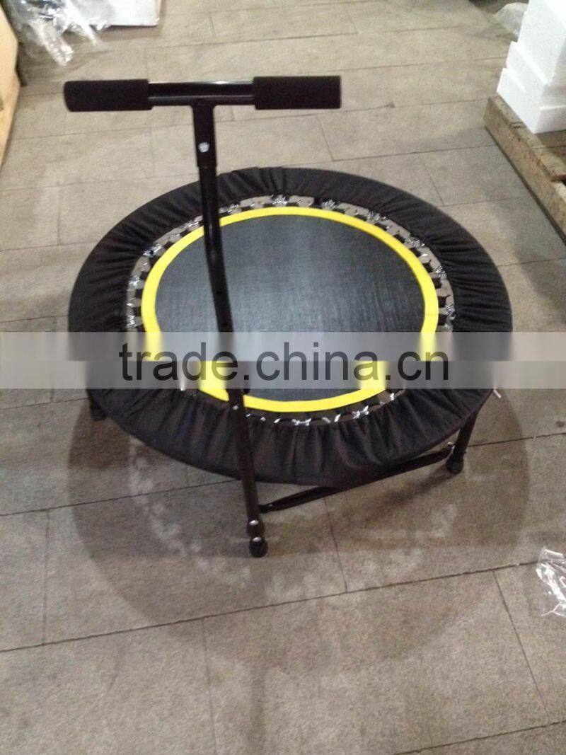 2015 hot sale mini Fitness Trampoline with handle bar