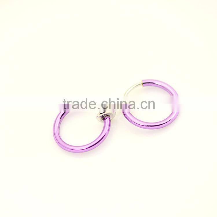 Dongguan Direct Supply Nickel Free Rainbow Fake Plastic Nose Rings