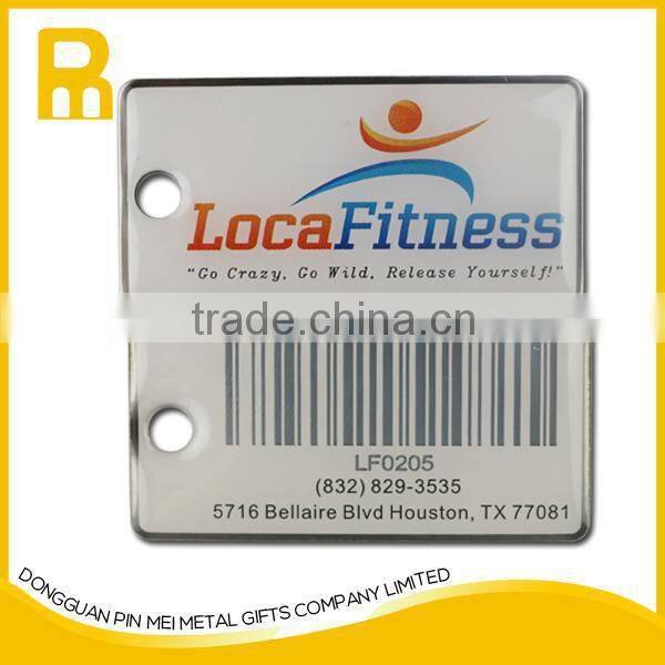 Hotel ID room number key chain with high quality metal printed customized logo