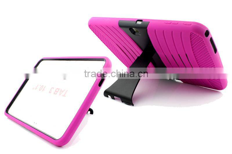 Coutinue Hot selling Heavy Duty Rugged impact case tough hard kickstand silicone rubber Case for Samsung Galaxy Tablet 3 10.1