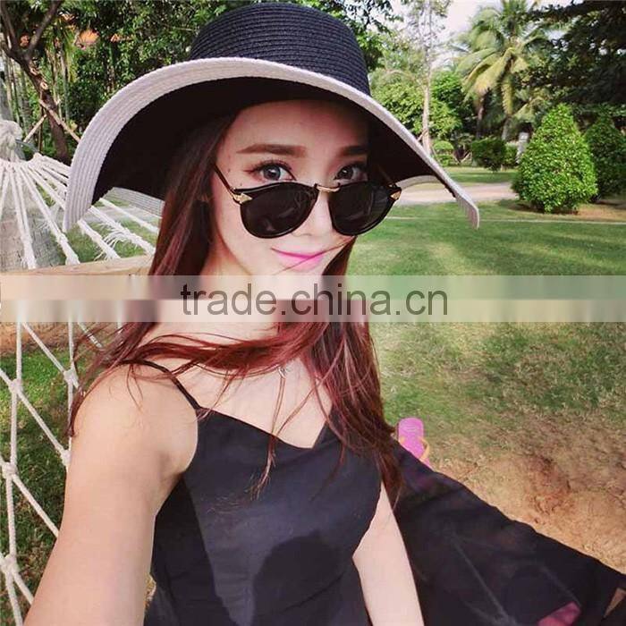 Straw panama fashion wide brim hat fashion floppy ladies dress hats wholesale