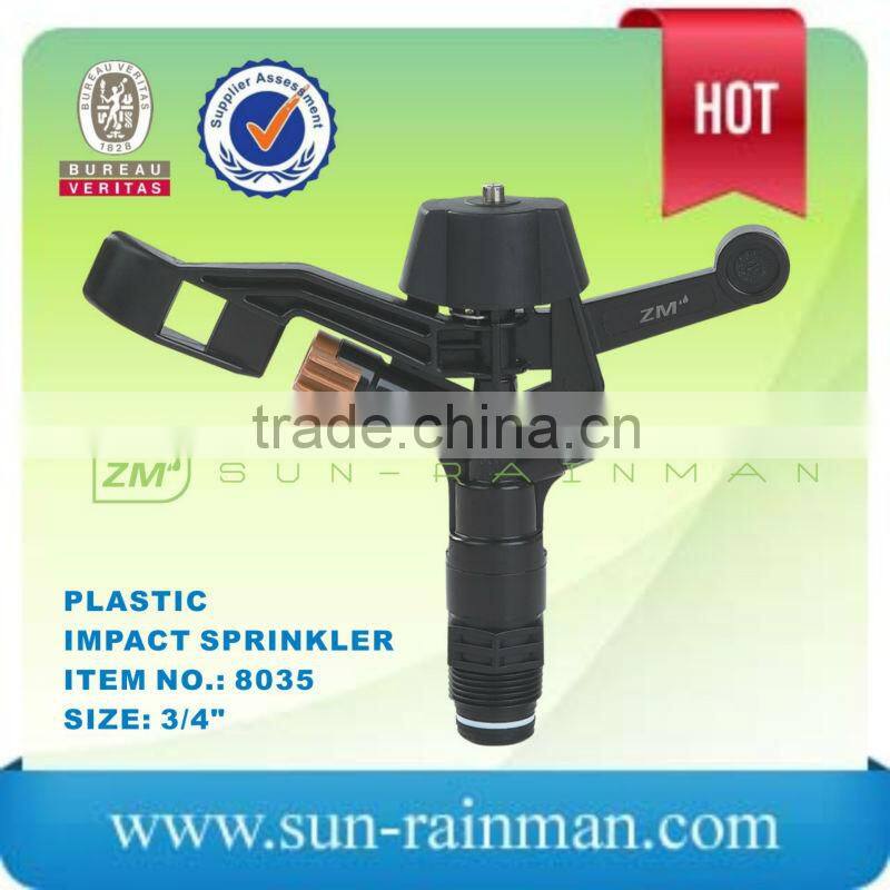 plastic impact sprinkler 3/4" male full circle for agricultural irrigation