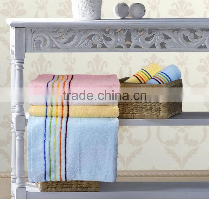 100% cotton zero twist bath towel with lace