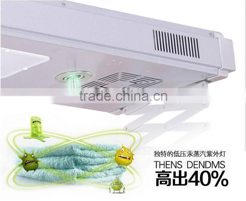 Electric-drive Airer for Home Automation, with LED Lighting, Hot Flue Dryer