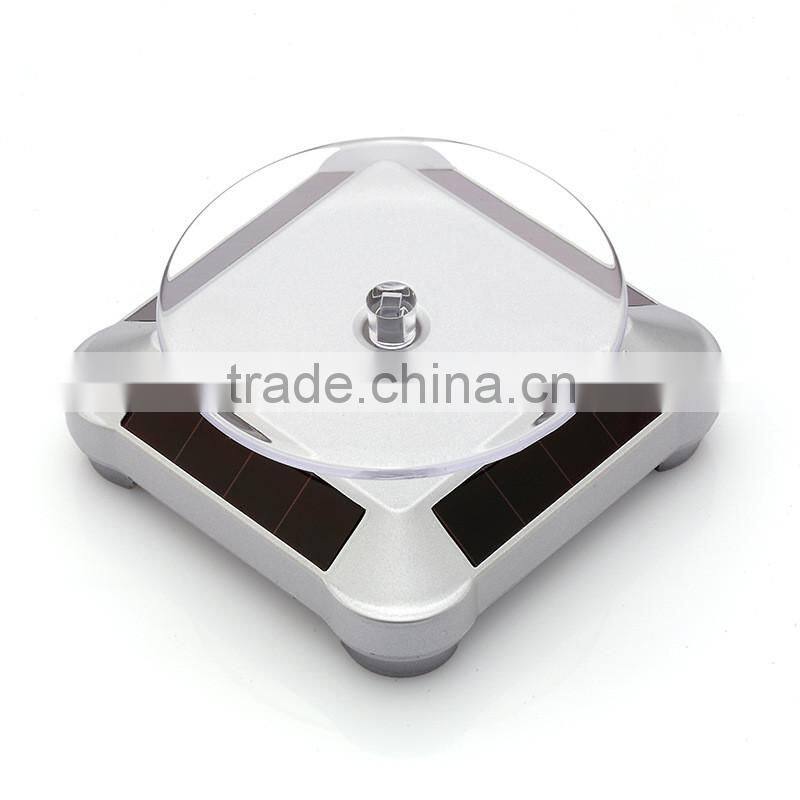 Jewerly small Solar turntable rotating display stand,Solar energy display shelf stationary display stand