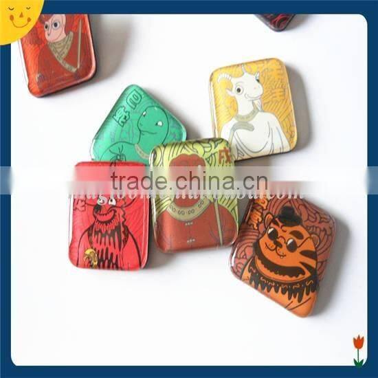 popular animal printing epoxy resin fridge magnet for souvenir
