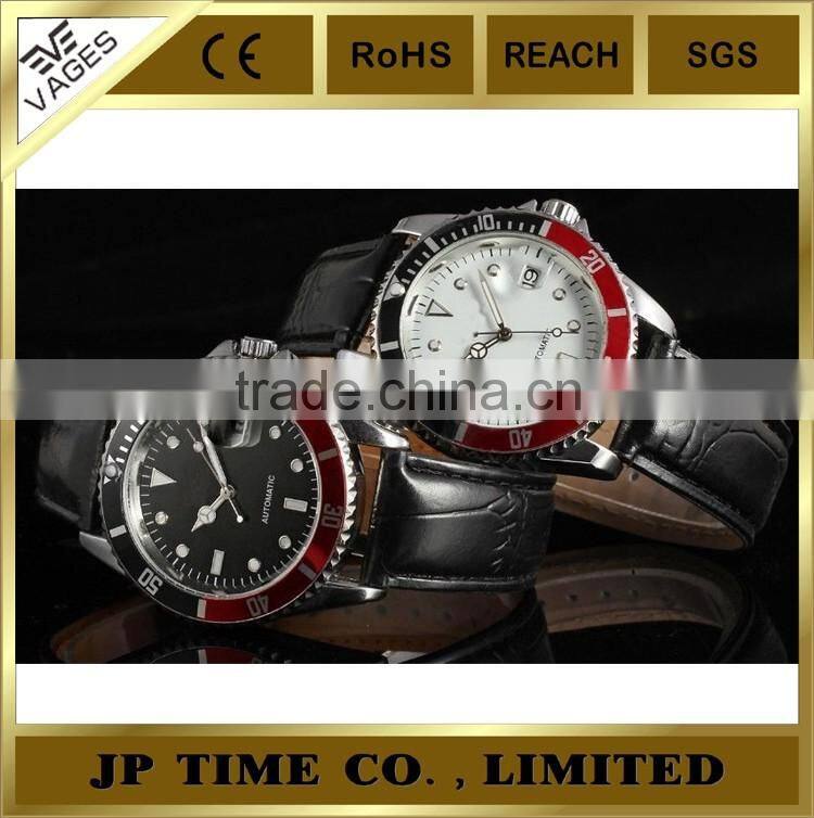automatic mechanical movement rotating bezel featurely watch steel wrist watch