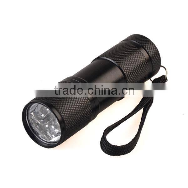 Best 9 LED Mini Aluminum Flashlight Torch for Promotion