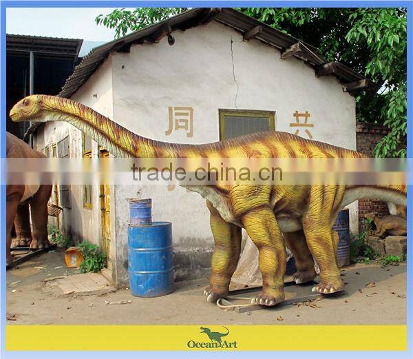 Large fiberglass dinosaur sculpture for exhibit