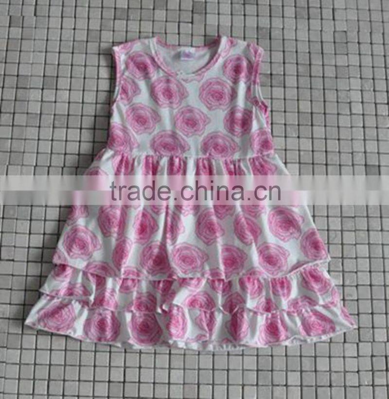 fashion little girl summer polka dot chevron cotton girls Halloween dress