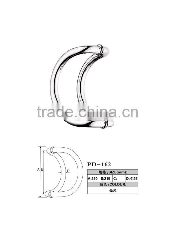 C style satin and mirror Polish stainless steel glass pull door handle